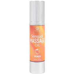 Huile de massage gourmande à la pêche 50 ml vue de face