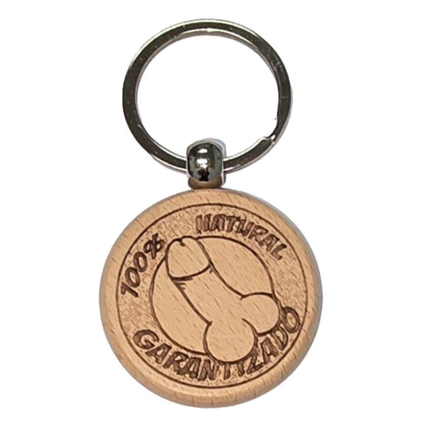 DIABLO PICANTE PORTE CLES EN BOIS EN FORME DE PENIS