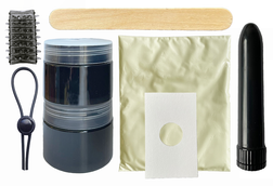 Kit moulage vibromasseur réaliste Noir DIY — emballage