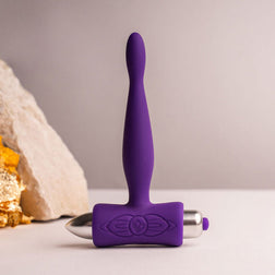 Plug anal vibrant slim débutant 7 modes — Sensations Teazer violet