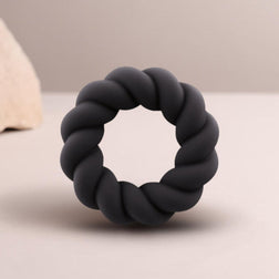ROCKS OFF ANNEAU DE MASTURBATION EN SILICONE NOIR TWIST
