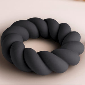 ROCKS OFF ANNEAU DE MASTURBATION EN SILICONE NOIR TWIST