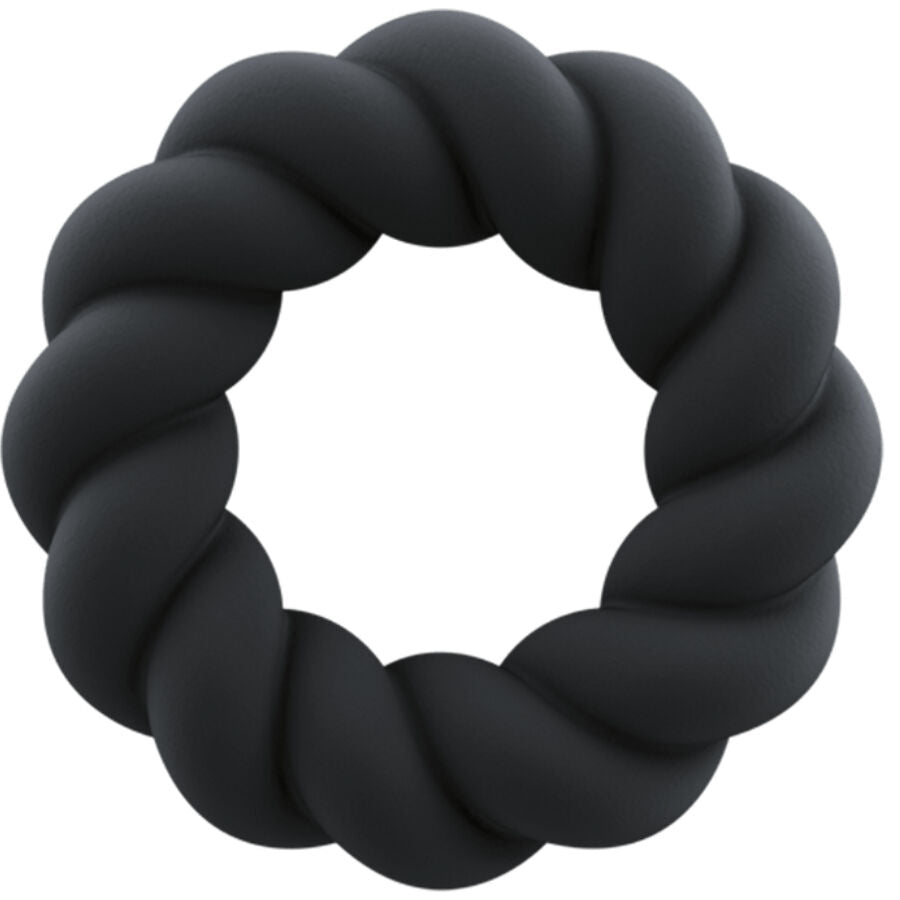 ROCKS OFF ANNEAU DE MASTURBATION EN SILICONE NOIR TWIST