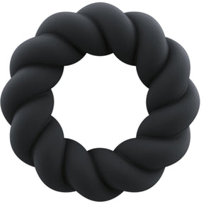 ROCKS OFF ANNEAU DE MASTURBATION EN SILICONE NOIR TWIST