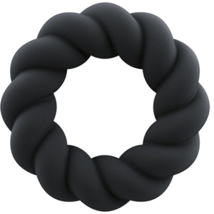 ROCKS OFF ANNEAU DE MASTURBATION EN SILICONE NOIR TWIST