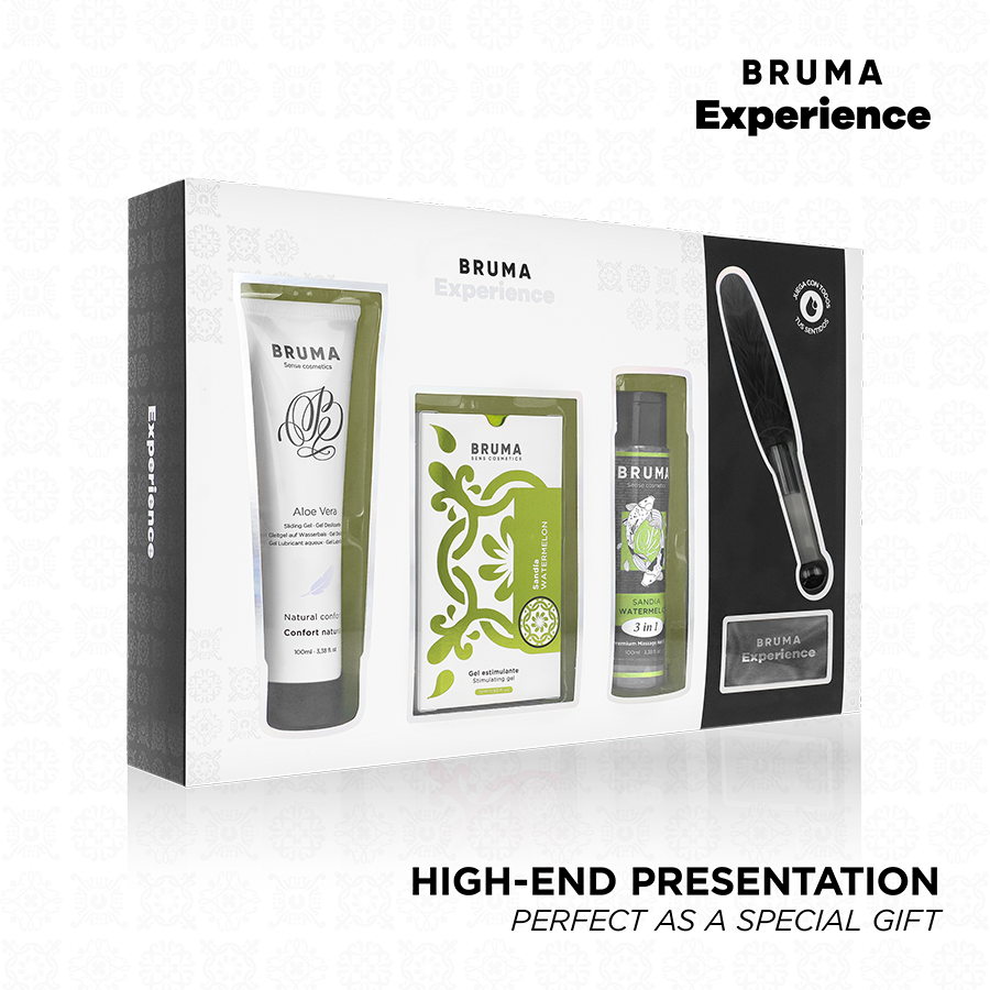 BRUMA XPERIENCE KIT TENTATION PASTEQUE DOUCE AVEC AMPLIFICATEUR D ORGASME