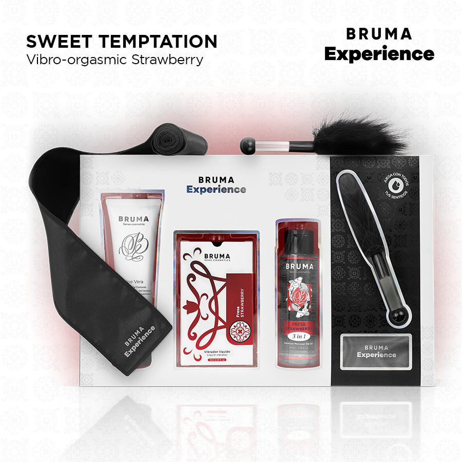 BRUMA XPERIENCE KIT TENTATION VIBRO ORGASMIQUE A LA FRAISE DOUCE