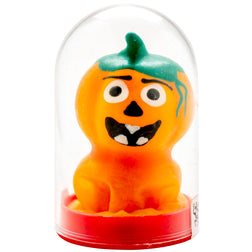 Préservatif décoratif peint main — Citrouille vu de face