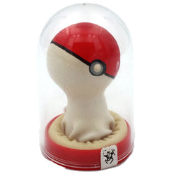Préservatif fantaisie peint main — Pokeball Rouge-Blanc vu de face