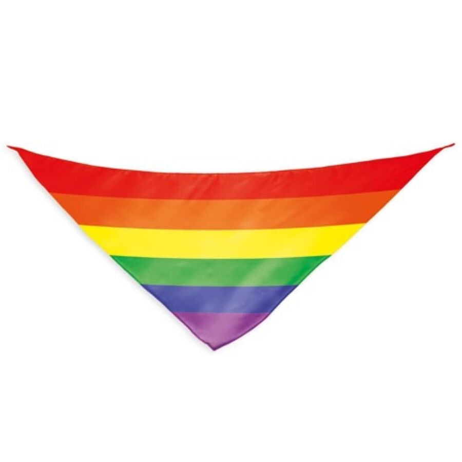 PRIDE ECHARPE TRIANGULAIRE EN COTON AVEC DRAPEAU ARC EN CIEL
