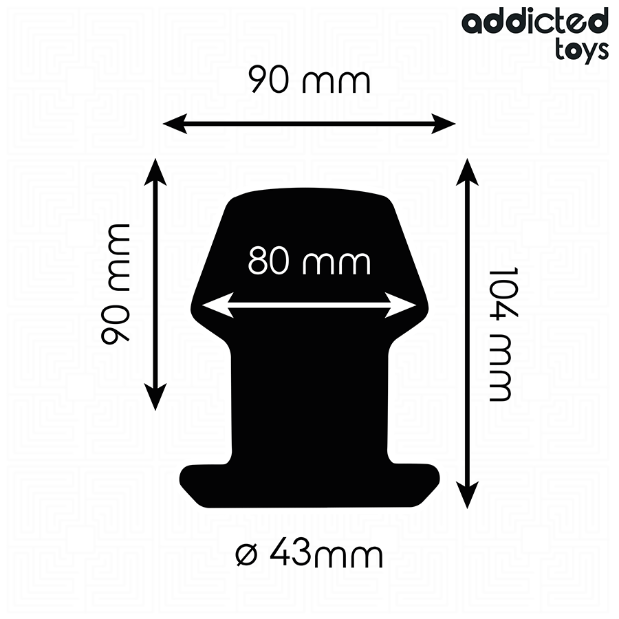 Plug tunnel ouvert silicone taille XXL 10,4 cm — vue détaillée