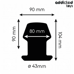 Plug tunnel ouvert taille L 10,4 cm - vue détaillée