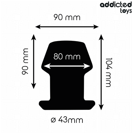 Plug tunnel ouvert silicone taille XXL 10,4 cm — vue détaillée