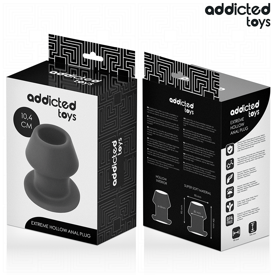 Plug tunnel ouvert silicone taille XXL 10,4 cm — emballage