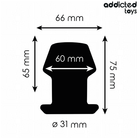 Plug tunnel ouvert silicone taille S 7,5 cm — vue détaillée