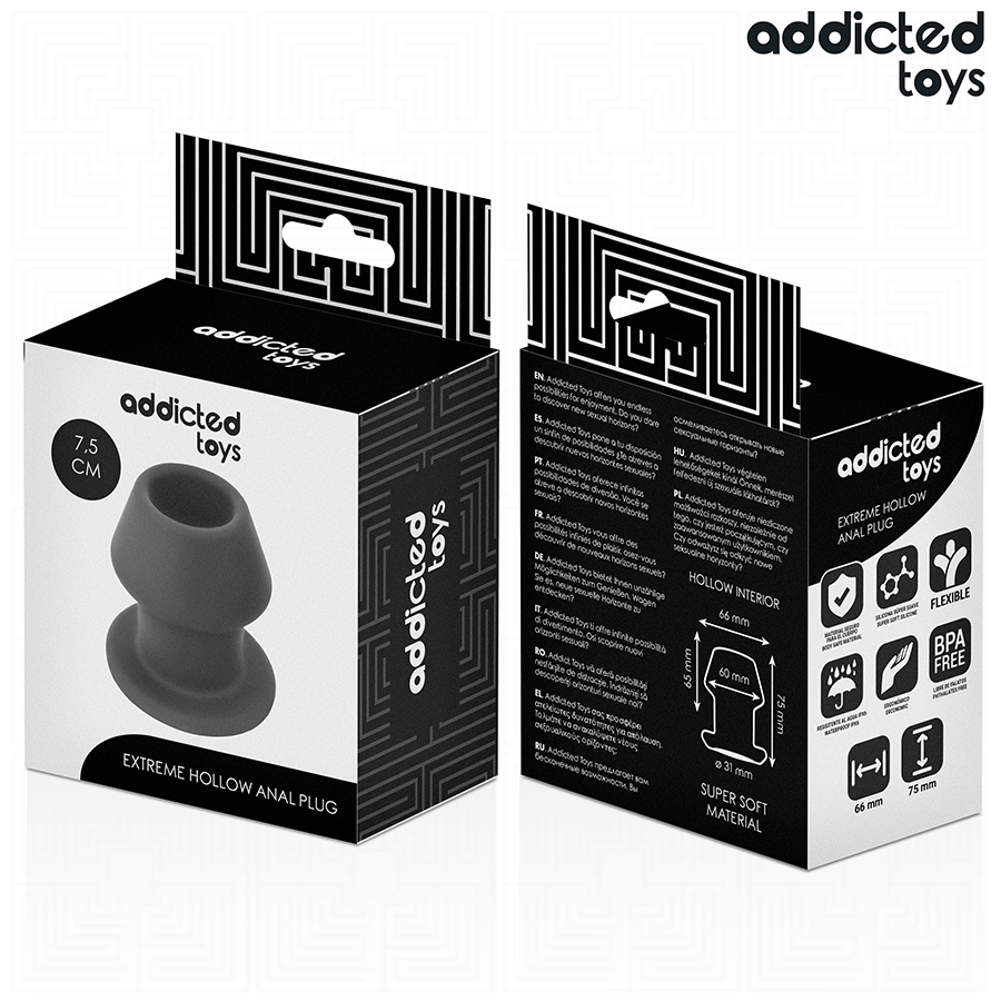 Plug tunnel ouvert silicone taille S 7,5 cm — emballage