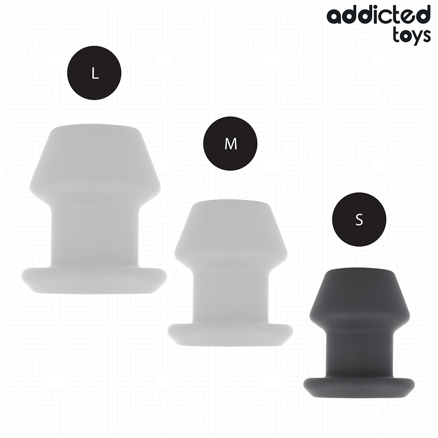 Plug tunnel ouvert silicone taille S 7,5 cm — en situation