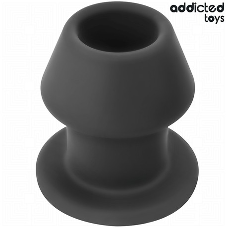 Plug tunnel ouvert silicone taille S 7,5 cm — vue de profil