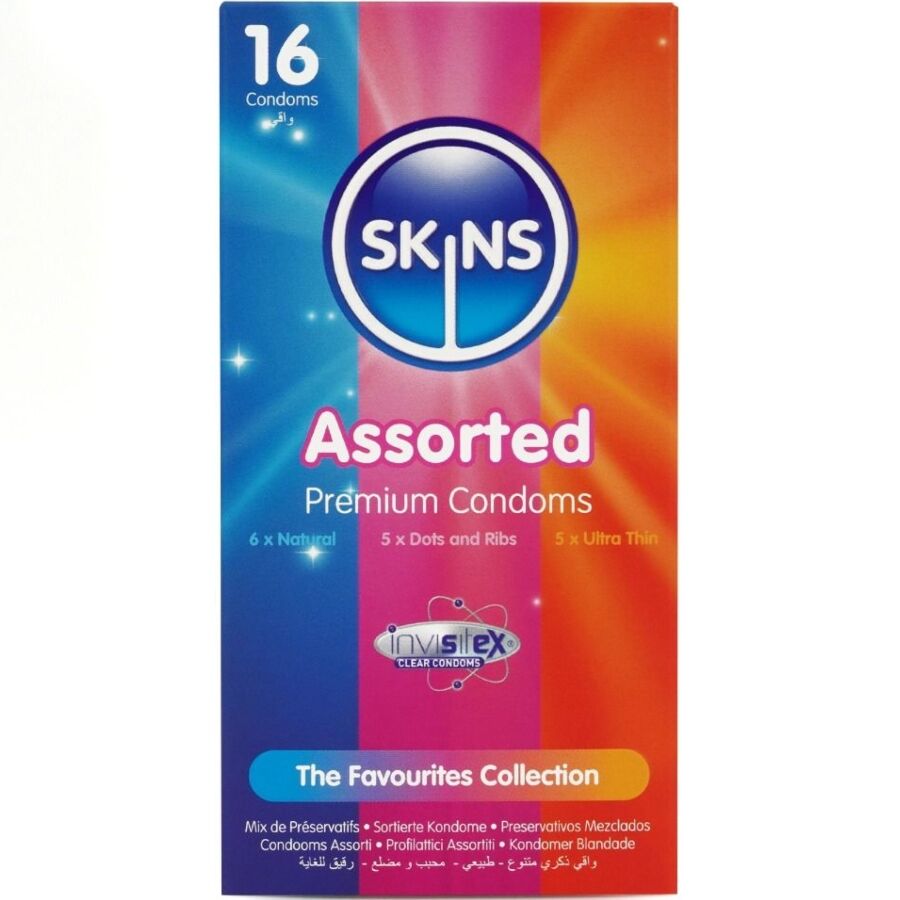 SKINS PACK DE 16 PRESERVATIFS PREMIUM ASSORTIS