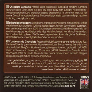 SKINS PACK DE 4 PRESERVATIFS PREMIUM CHOCOLAT