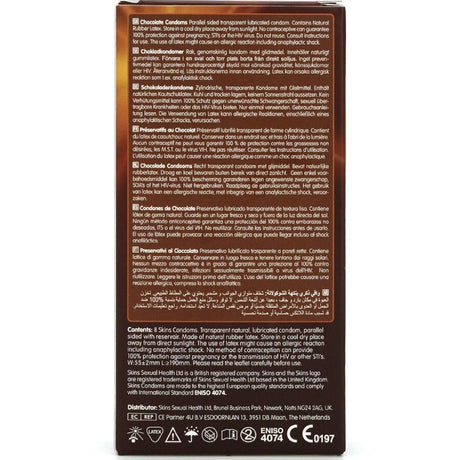 SKINS PACK DE 8 PRESERVATIFS PREMIUM CHOCOLAT