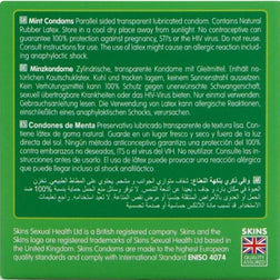 SKINS PACK DE 4 PRESERVATIFS PREMIUM MENTHE