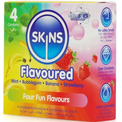 SKINS PACK DE 4 PRESERVATIFS PREMIUM MULTI SAVEURS