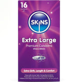 SKINS PACK DE 16 PRESERVATIFS EXTRA LARGES PREMIUM