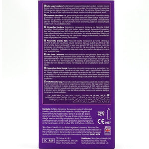 SKINS PACK DE 16 PRESERVATIFS EXTRA LARGES PREMIUM