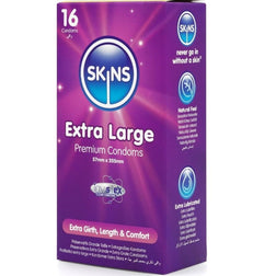 SKINS PACK DE 16 PRESERVATIFS EXTRA LARGES PREMIUM