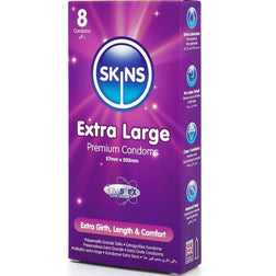 SKINS PACK DE 8 PRESERVATIFS EXTRA LARGES PREMIUM