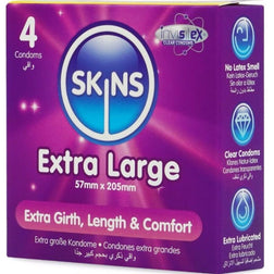SKINS PACK DE 4 PRESERVATIFS EXTRA LARGES PREMIUM