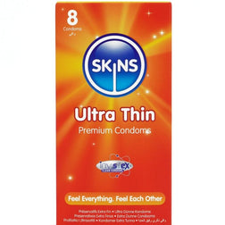 Préservatifs Skins Ultra Thin, pack 8, en latex — vue de face