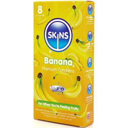 SKINS PACK DE 8 PRESERVATIFS BANANE PREMIUM