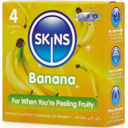 SKINS PACK DE 4 PRESERVATIFS BANANE PREMIUM