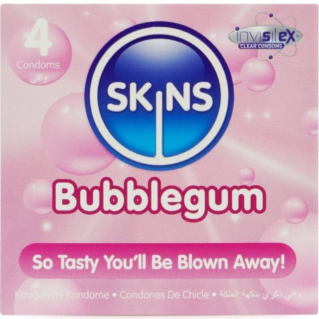 SKINS PACK DE 4 PRESERVATIFS BUBBLEGUM PREMIUM