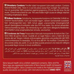 SKINS PACK DE 4 PRESERVATIFS PREMIUM FRAISE