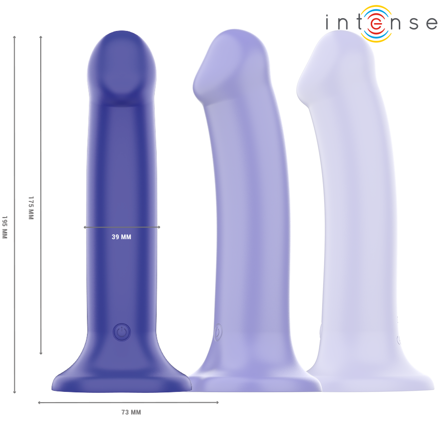 INTENSE VICTORIA VIBRATEUR AVEC VENTOUSE 10 VIBRATIONS BLEU FONCE TELECOMMANDE