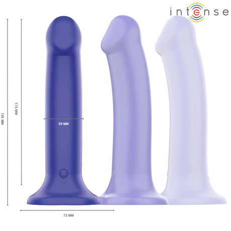 INTENSE VICTORIA VIBRATEUR AVEC VENTOUSE 10 VIBRATIONS BLEU FONCE TELECOMMANDE
