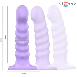 Gode vibrant spiralé silicone violet 16,5 cm — Brenda M