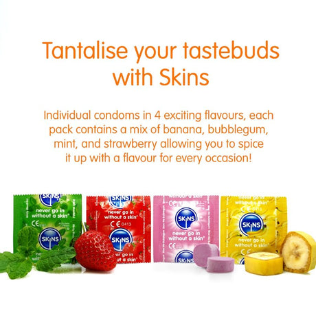 SKINS PACK DE 16 PRESERVATIFS PREMIUM MULTI SAVEURS