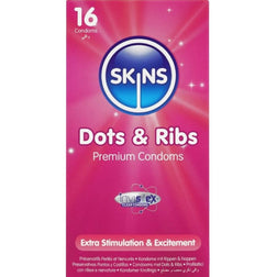 Préservatifs Skins Dots and Ribs, 16 unités, en latex — vue de face
