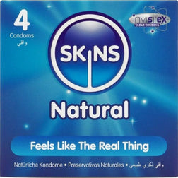 Préservatifs Skins Natural Premium, pack 4, en latex — vue de face