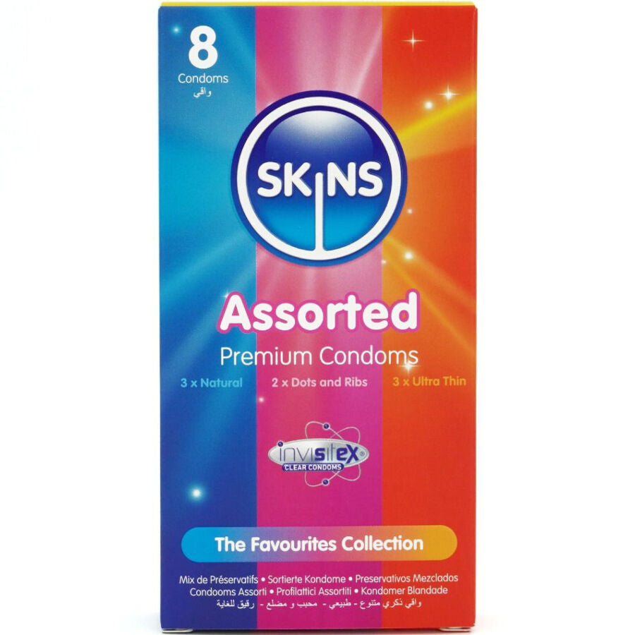 SKINS PACK DE 8 PRESERVATIFS PREMIUM ASSORTIS