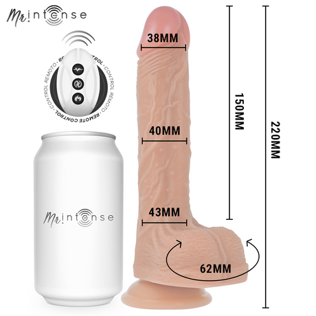 MR INTENSE BALDWIN REALISTE MULTIFONCTIONNEL AVEC VIBRATION TELECOMMANDE HAUT BAS 22 CM OU 4 CM