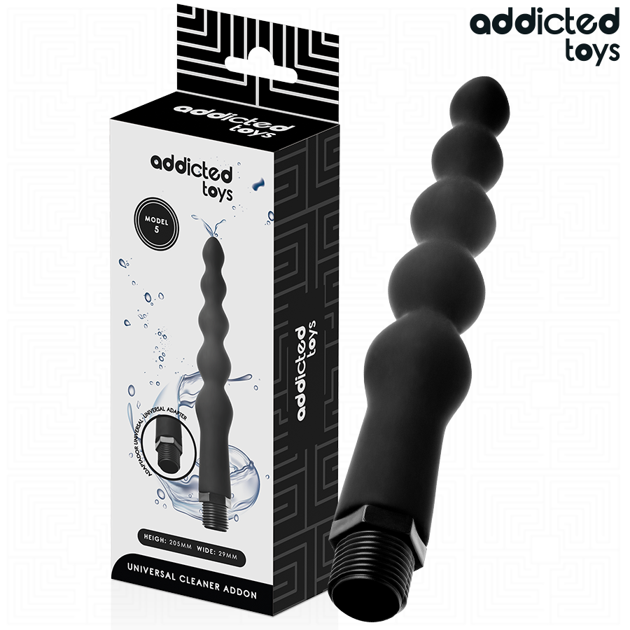Canule douche anale chapelet 5 boules 20,5 cm — Modèle 5 · Addicted Toys · Hygiène anale