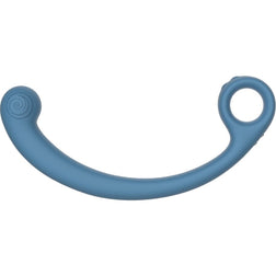 Vue latérale du masseur de prostate courbé en silicone