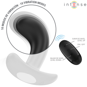 INTENSE CHANDLER ANAL PLUG 10 VIBRATIONS NOIR TELECOMMANDE