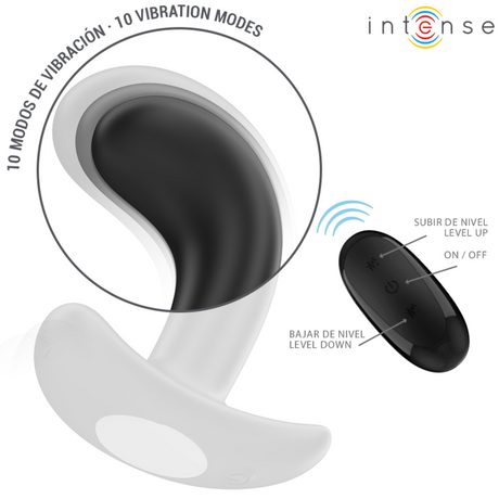 INTENSE CHANDLER ANAL PLUG 10 VIBRATIONS NOIR TELECOMMANDE