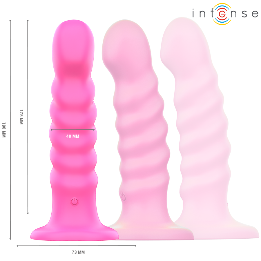 INTENSE CINDY VIBRATEUR TAILLE L DESIGN SPIRALE 10 VIBRATIONS ROSE TELECOMMANDE